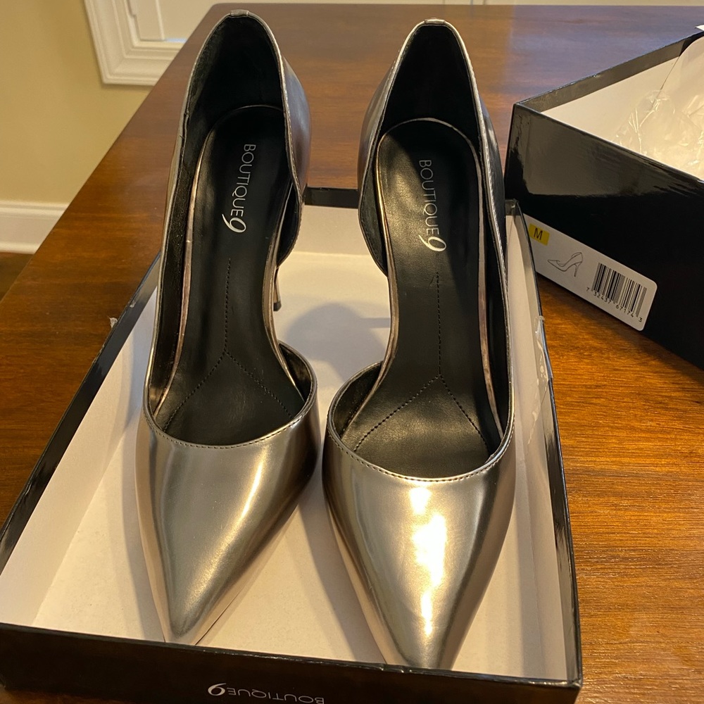 Boutique 9 Dark Silver Pumps 8.5